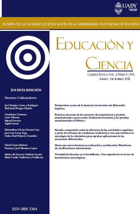 Educación y Ciencia No. 39, 2011.